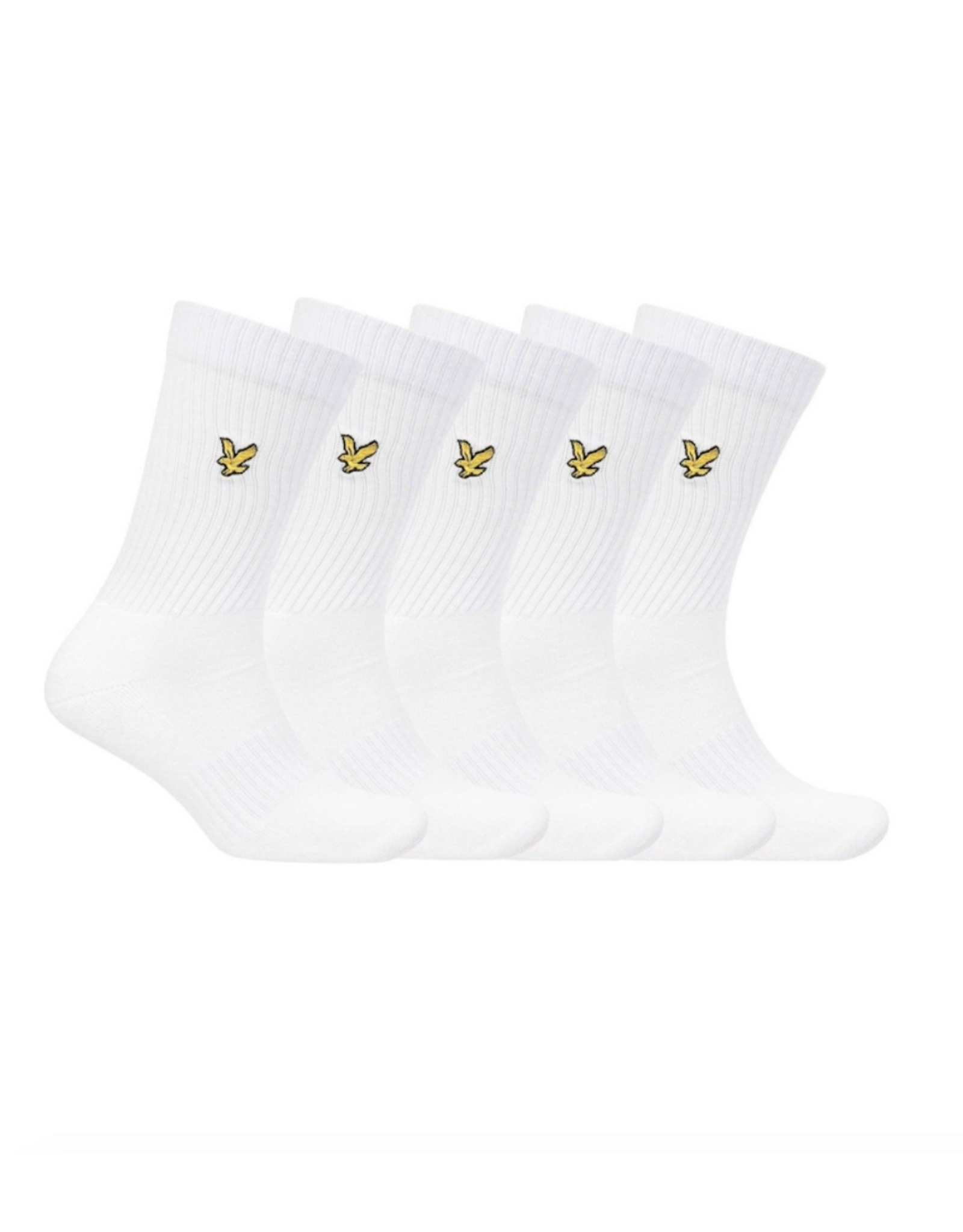 Lyle & Scott 5 pack kousen wit