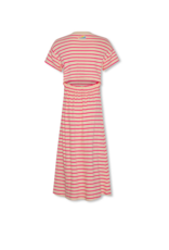 AO76 lange jurk neo stripe pink