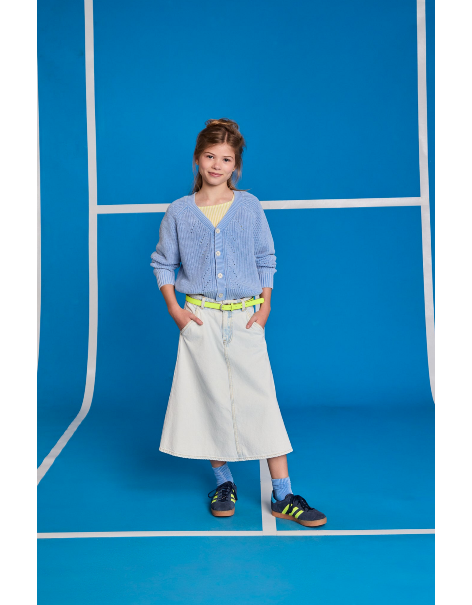 AO76 lange rok ellen wash bleach