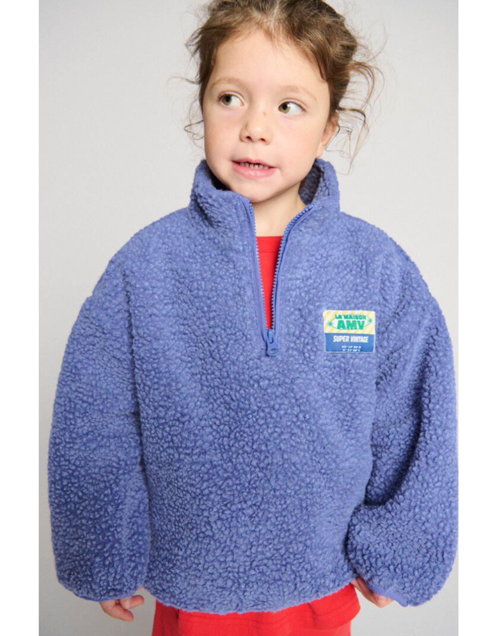 American Vintage Hoktown halve rits Provence chine