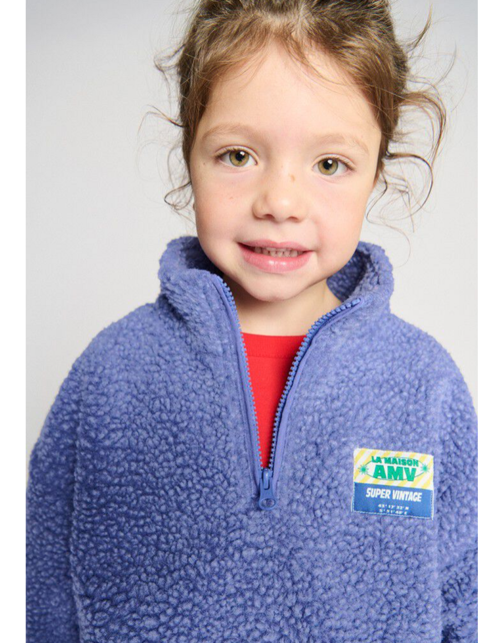 American Vintage Hoktown halve rits Provence chine