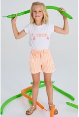 Blue Bay short Farah gestreept wit oranje