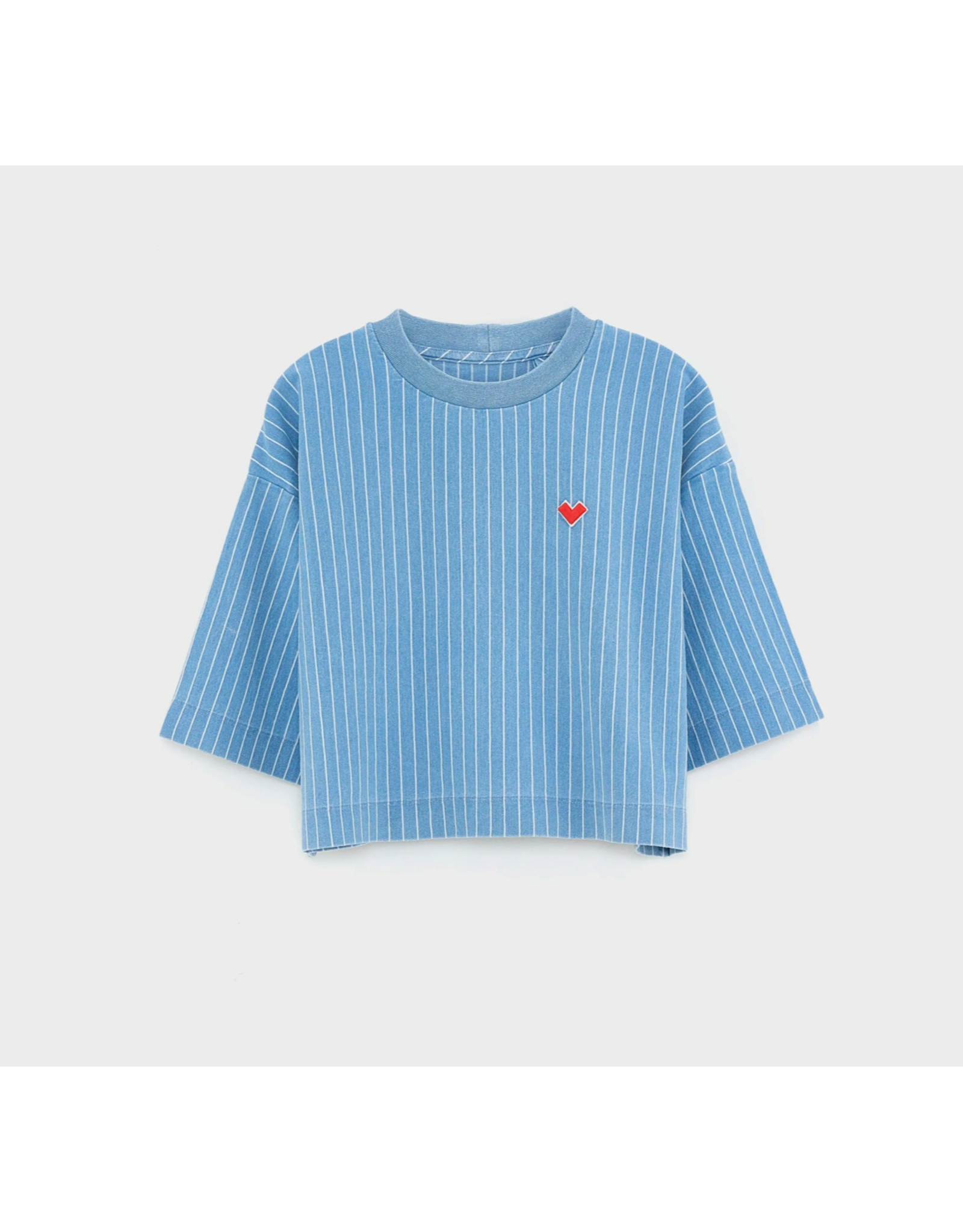 Bellerose T-shirt Athan cropped blue bonnet