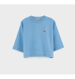 Bellerose T-shirt Athan cropped blue bonnet