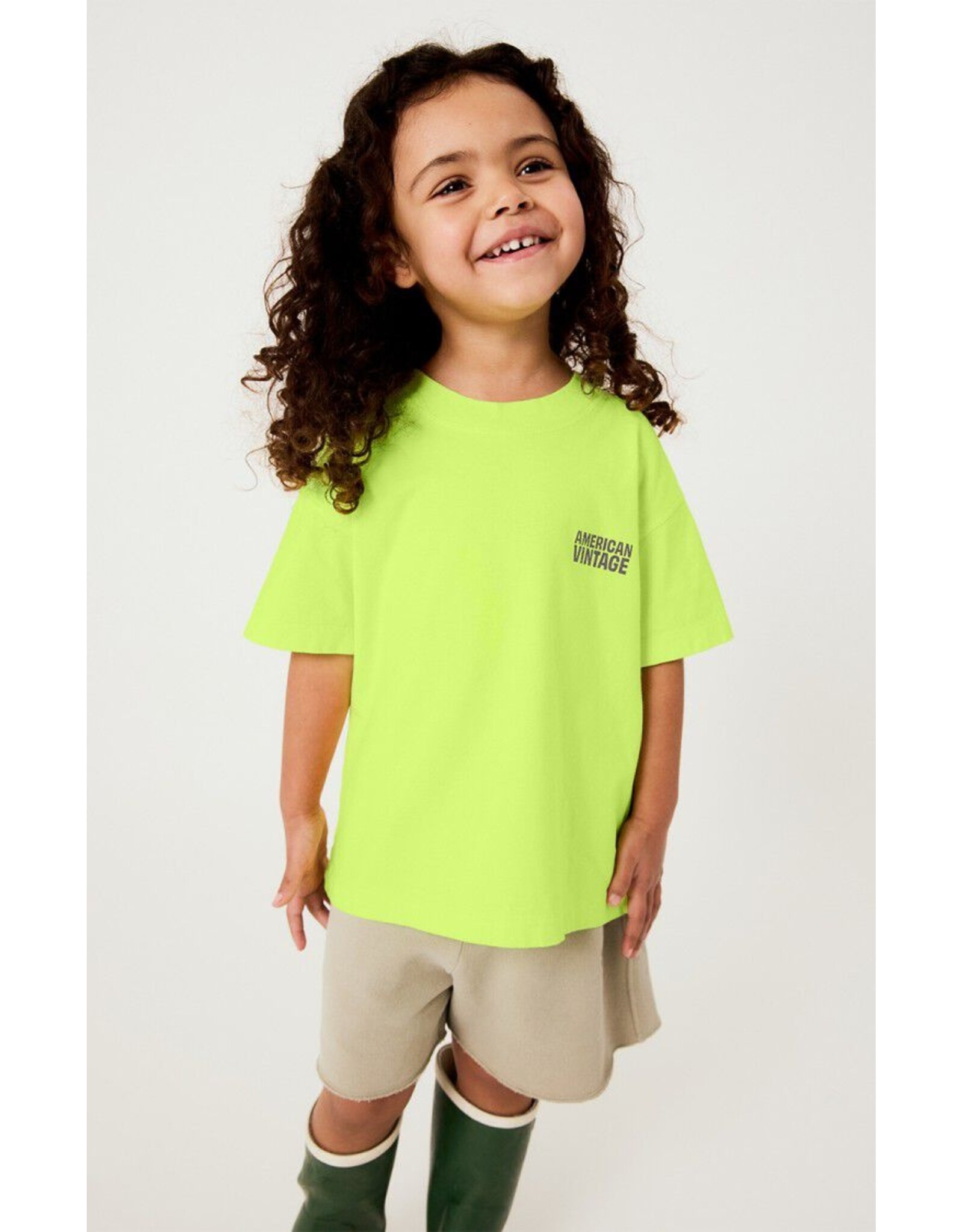 American Vintage t-shirt Gixy fluogeel