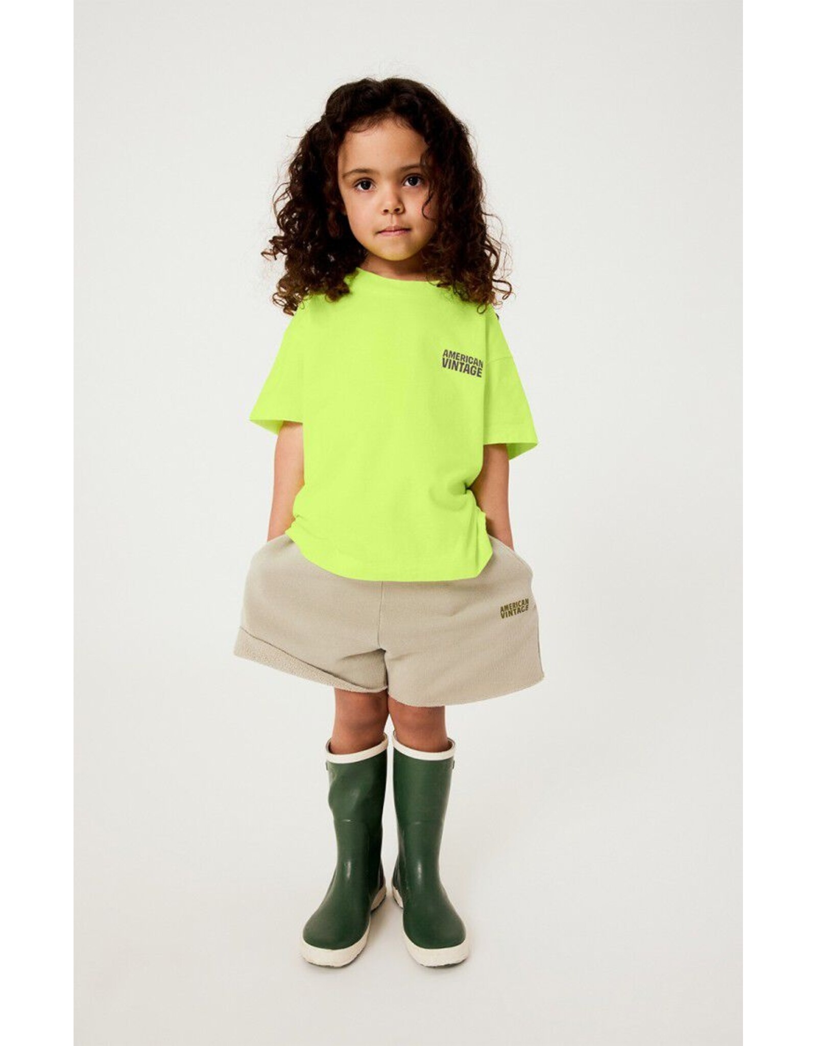 American Vintage t-shirt Gixy fluogeel