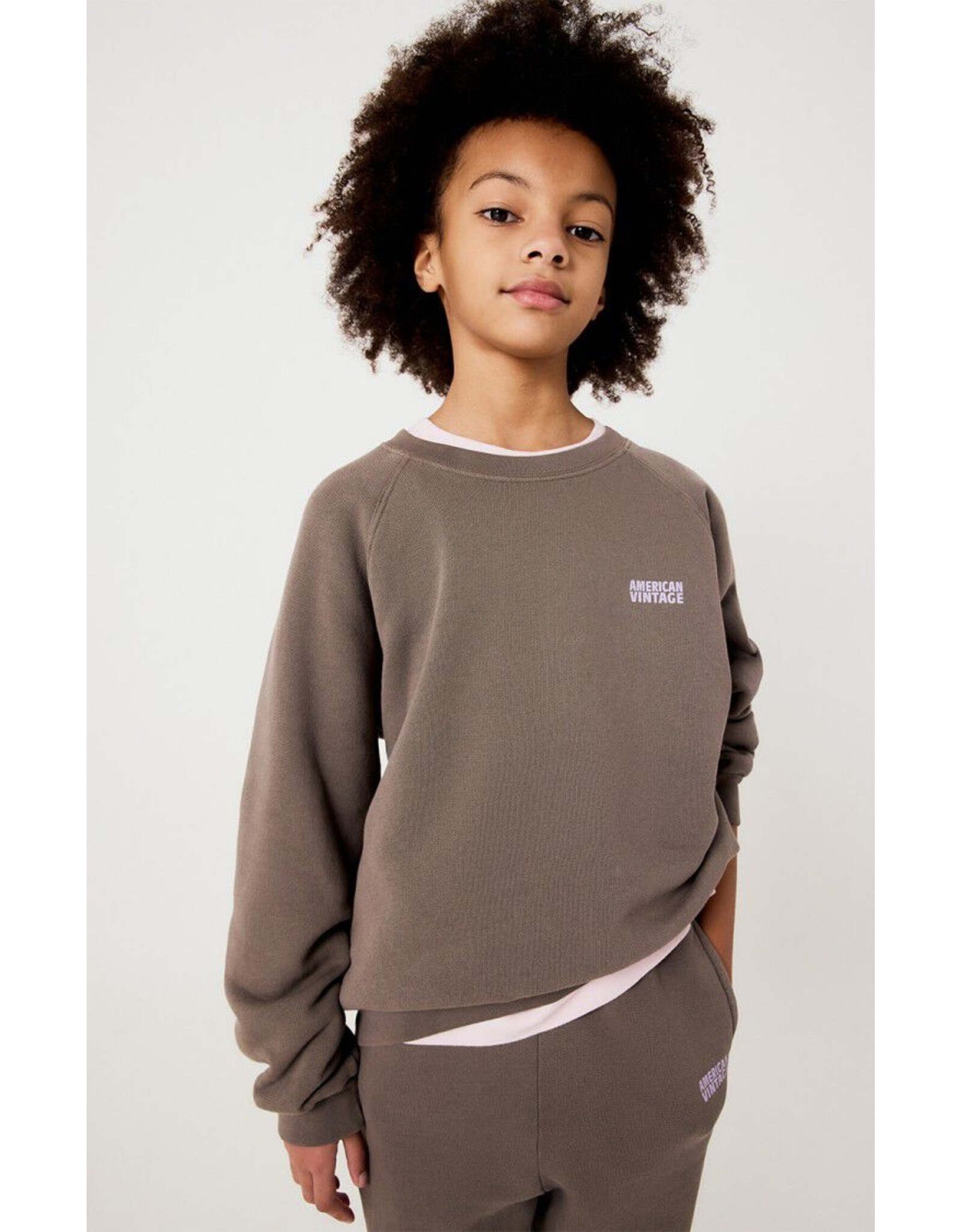 American Vintage sweater izubird cendre vintage