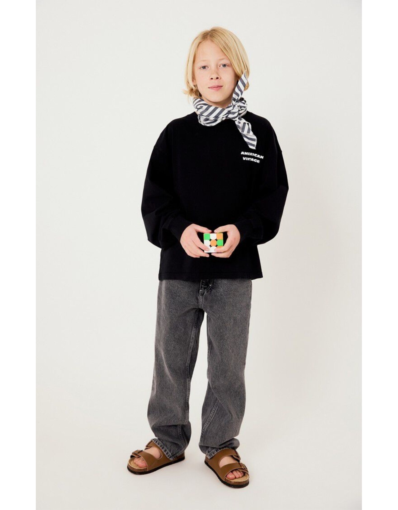 American Vintage jeans yopday le droit gris vintage