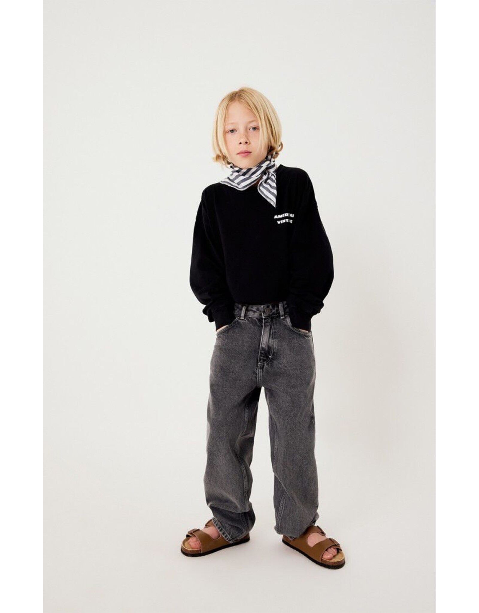 American Vintage jeans yopday le droit gris vintage