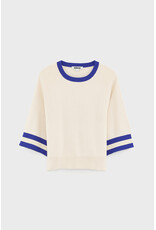 Bellerose Pull Angar milky way, blauw detail hals en mouwen