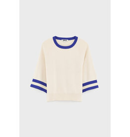 Bellerose Pull Angar milky way, blauw detail hals en mouwen