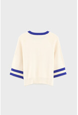 Bellerose Pull Angar milky way, blauw detail hals en mouwen