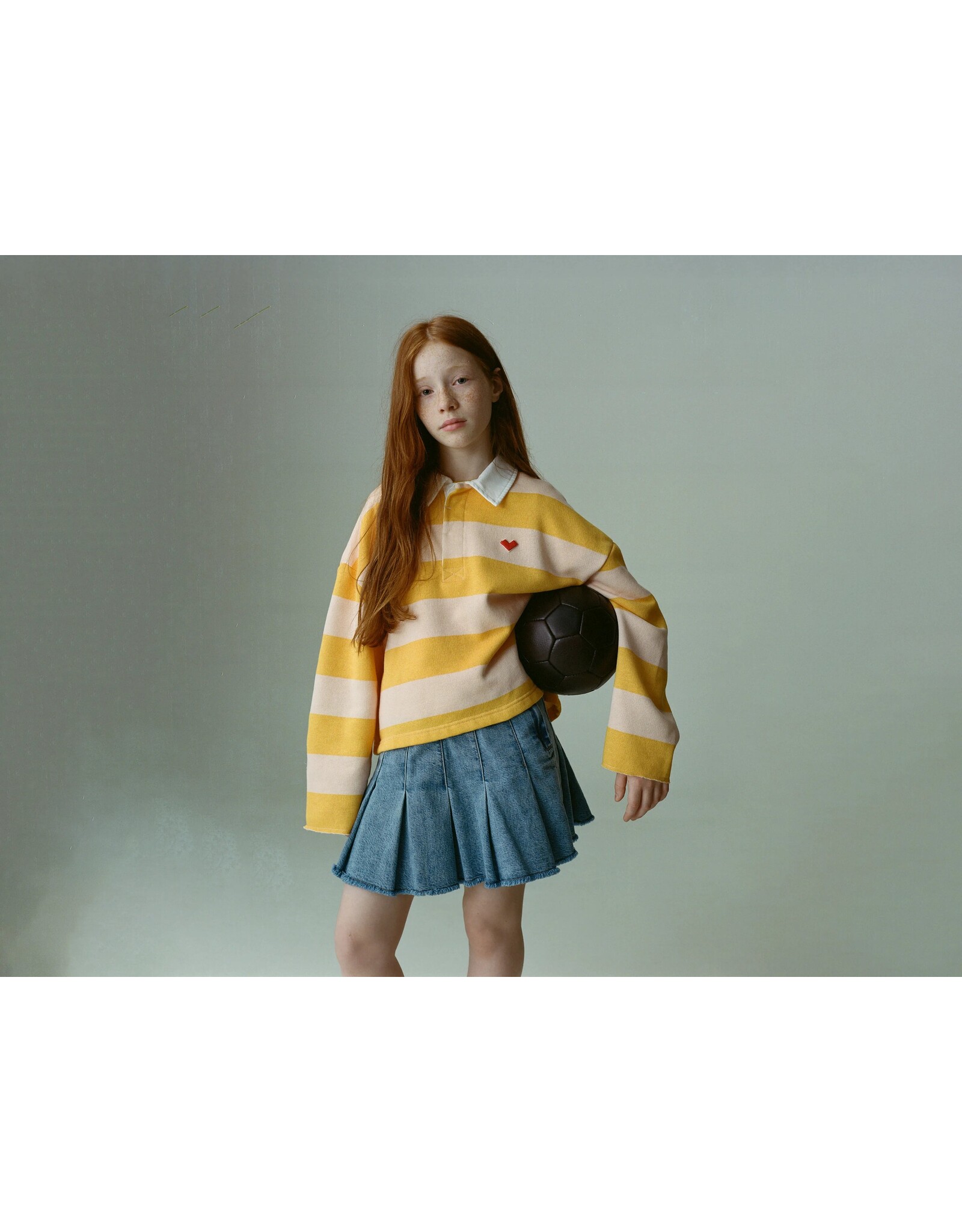 Bellerose sweatshirt stripe geel