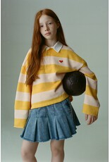 Bellerose sweatshirt stripe geel