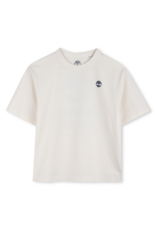 Timberland t-shirt ivoire logo blauw