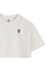 Timberland t-shirt ivoire logo blauw