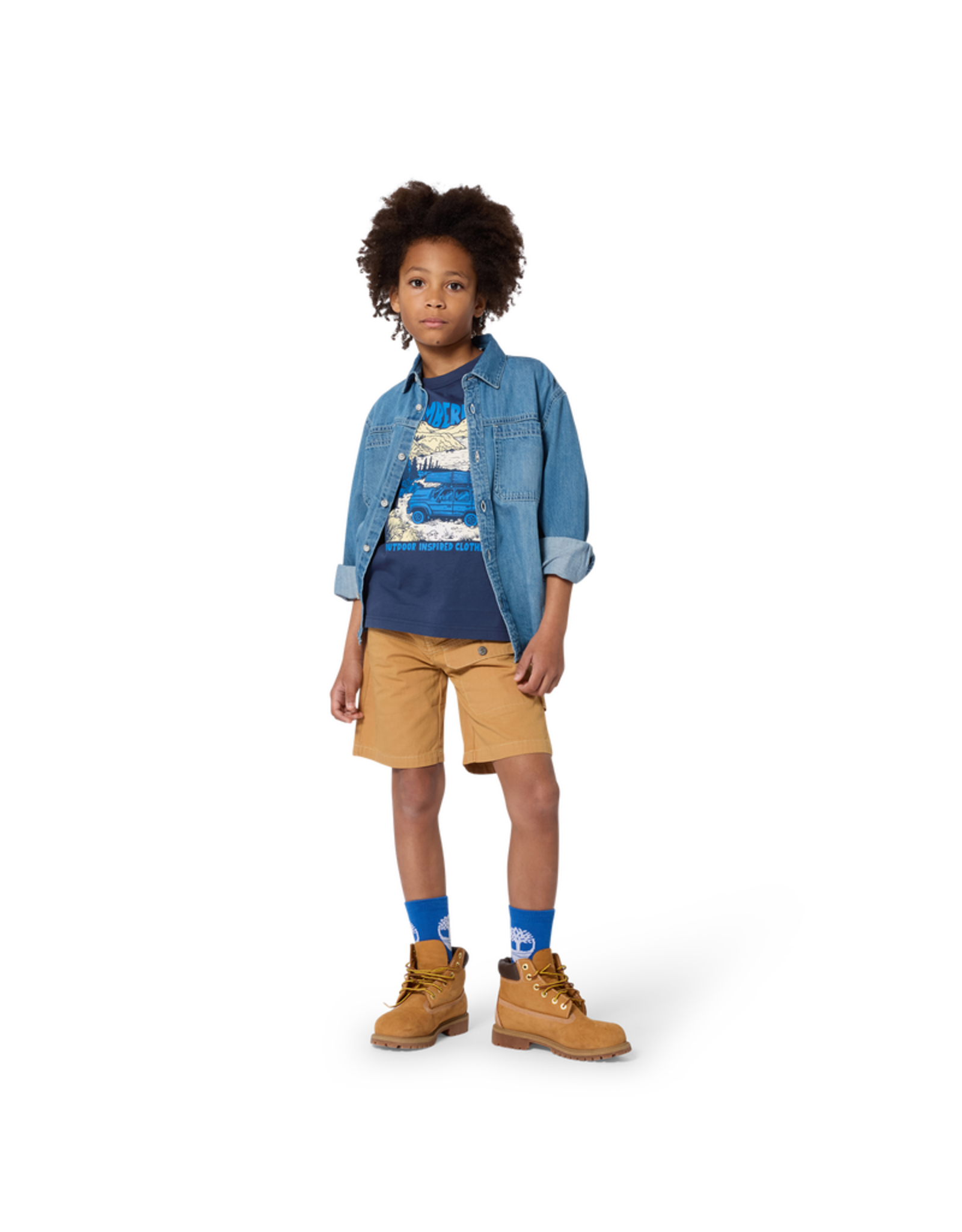 Timberland t-shirt blauw jeep kano