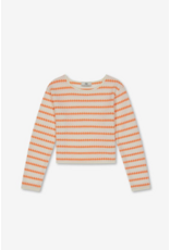 Le temps des cérises sweater knitted Ratogi fluo oranje