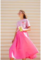 Le temps des cérises lange rok Olenagi fluo roze