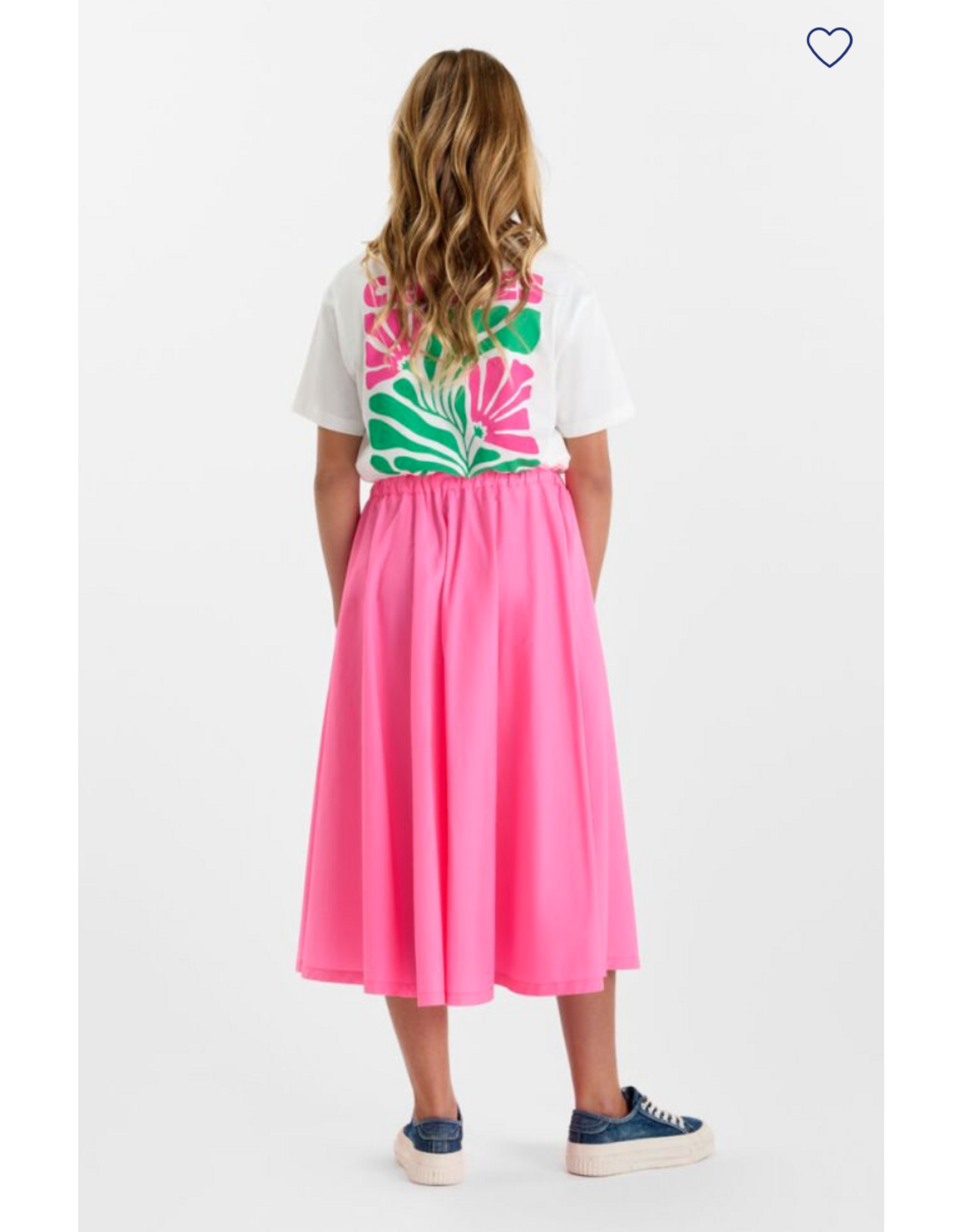 Le temps des cérises lange rok Olenagi fluo roze