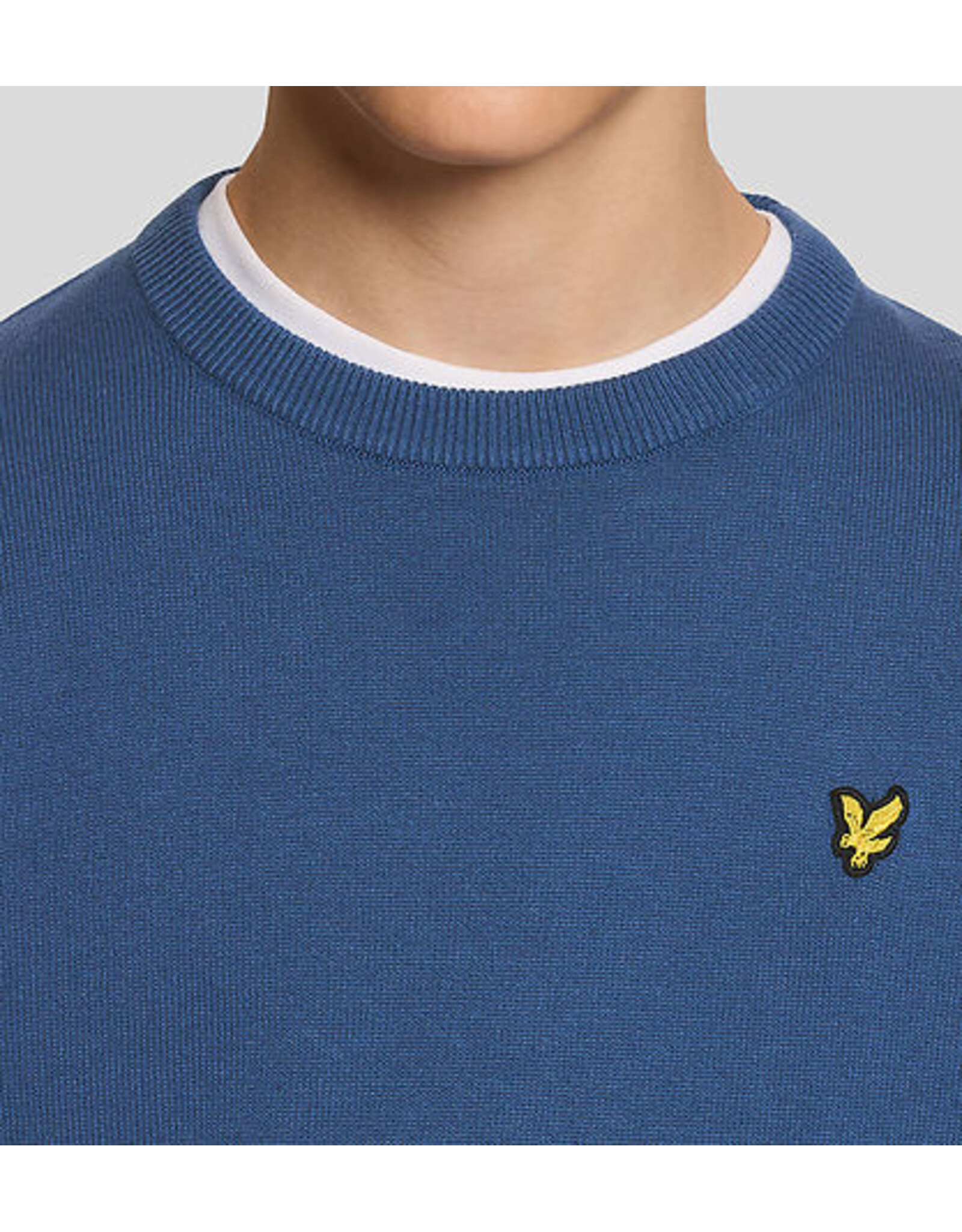 Lyle & Scott pull tricot dark cornflower