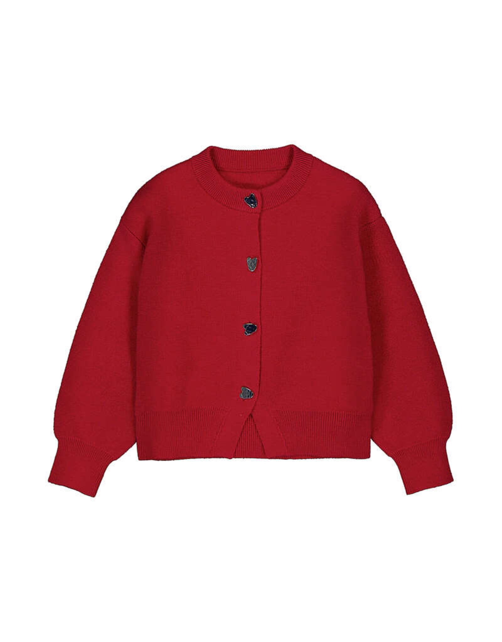 Mayoral rode cardigan hartjes