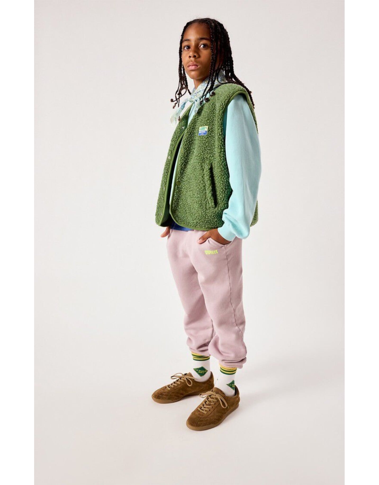 American Vintage mouwloze teddy jas Hoktown pinede chine