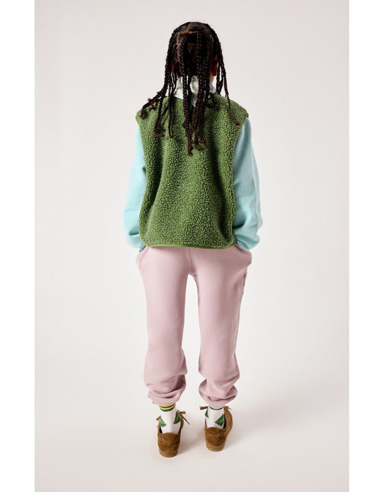 American Vintage mouwloze teddy jas Hoktown pinede chine