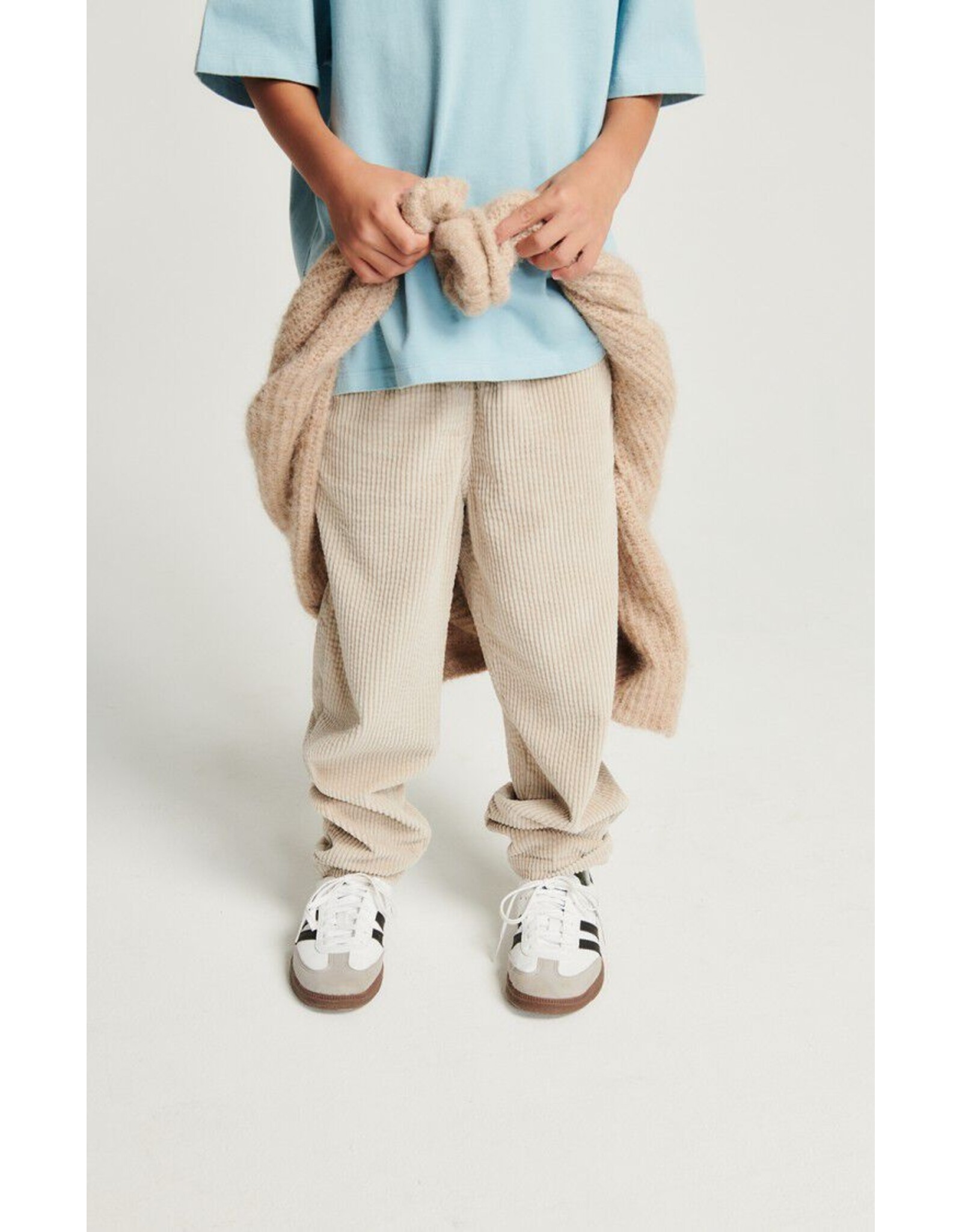 American Vintage broek padow ribfluweel ecru