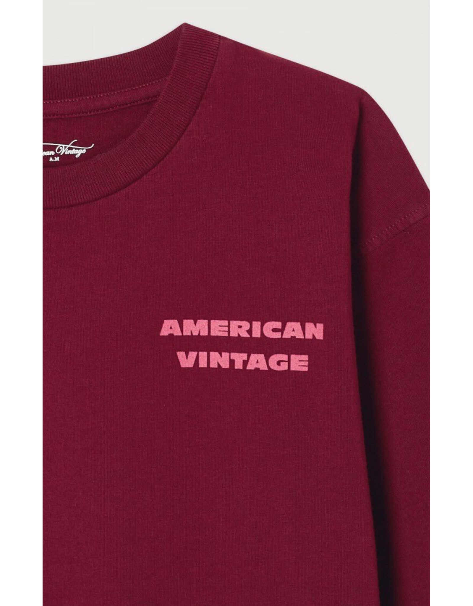 American Vintage t-shirt  fizvalley bordeaux