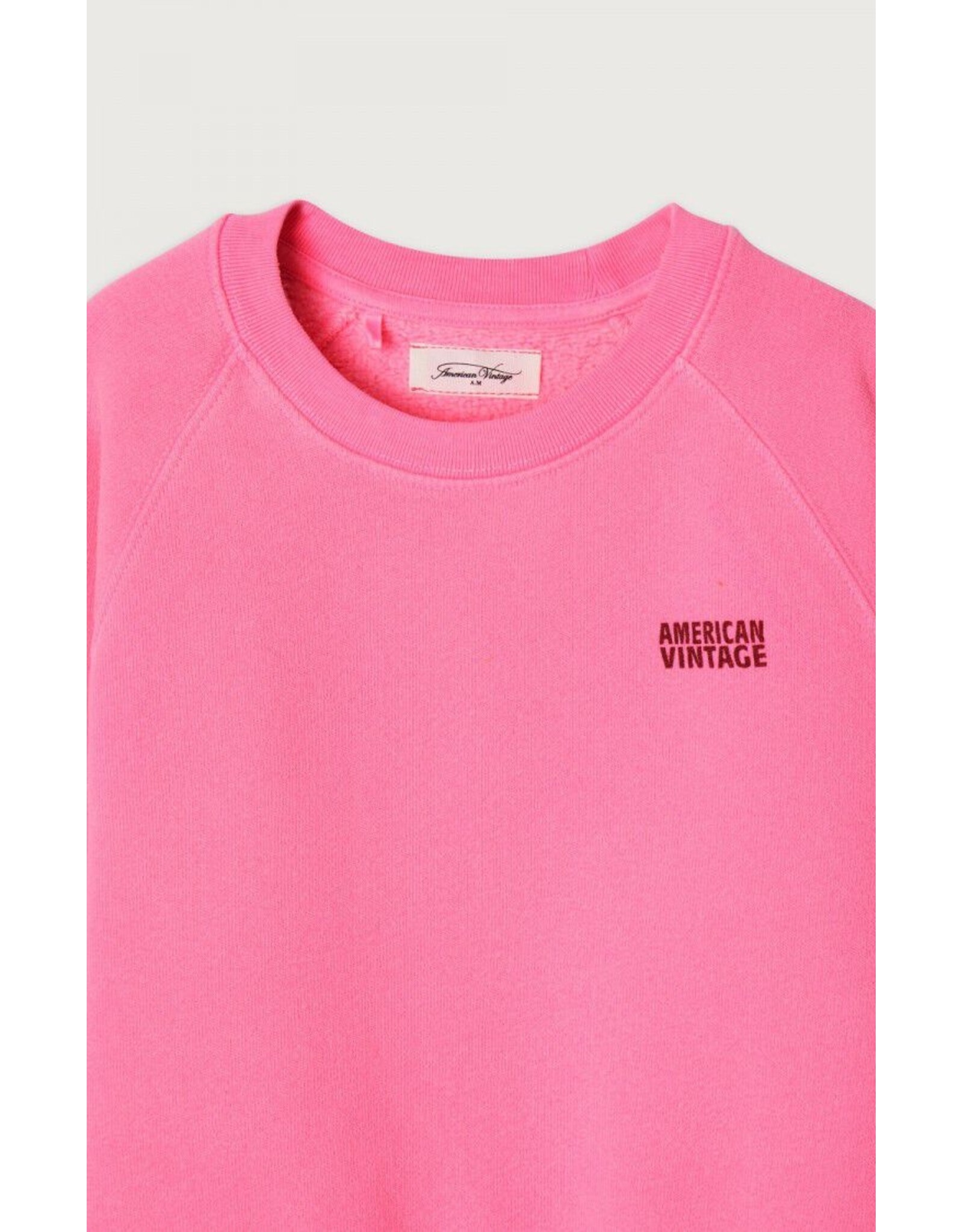 American Vintage sweater izubird rose fluo