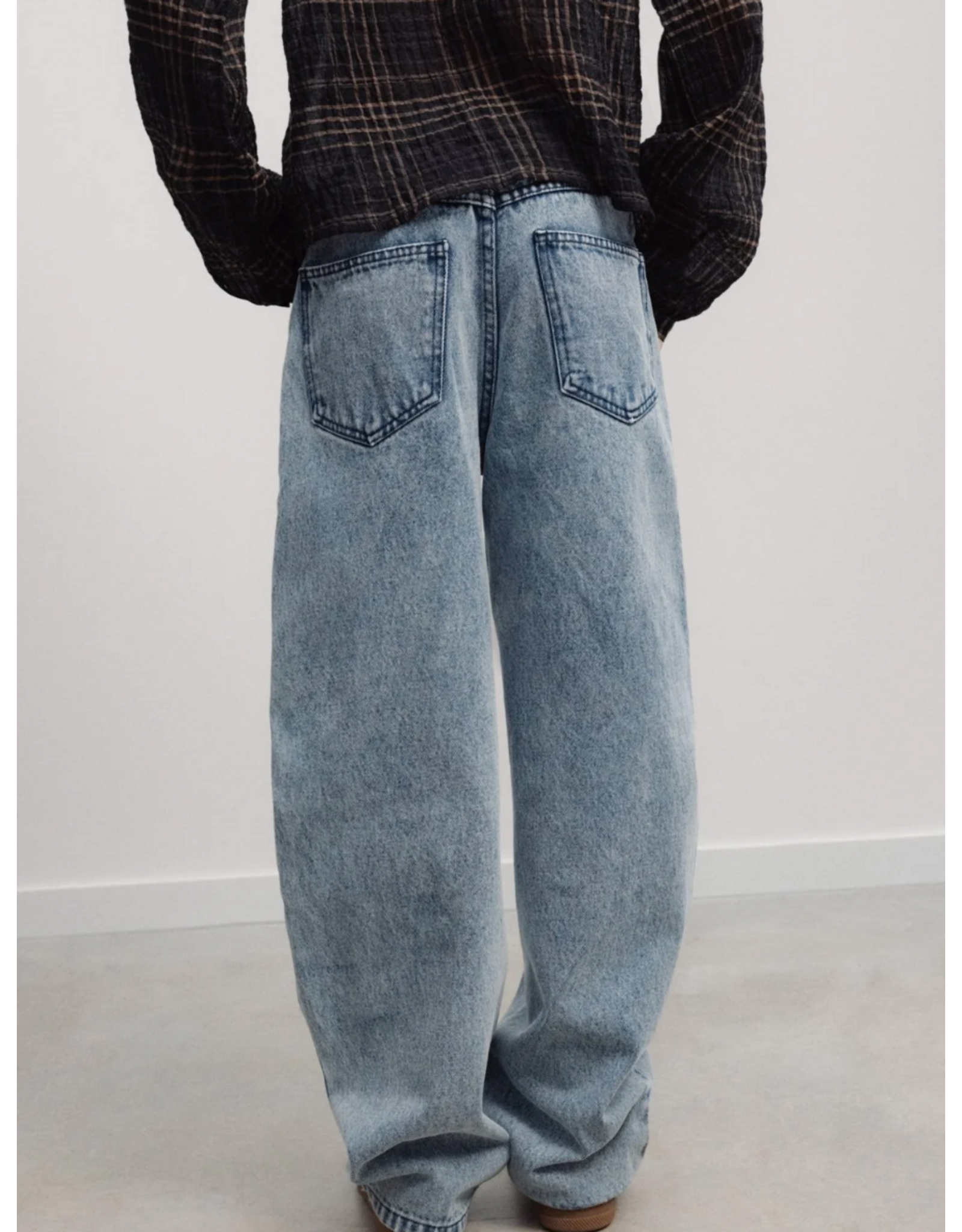 the new society jeans Teen curved light blue