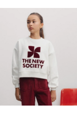 the new society sweater wit logo bordeaux
