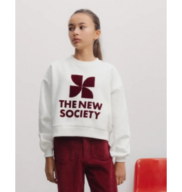 the new society sweater wit logo bordeaux