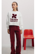 the new society sweater wit logo bordeaux