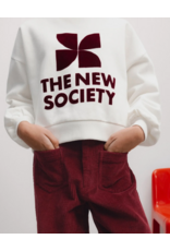 the new society sweater wit logo bordeaux