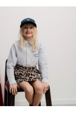 the new society blouse Isla gestreept blauw wit