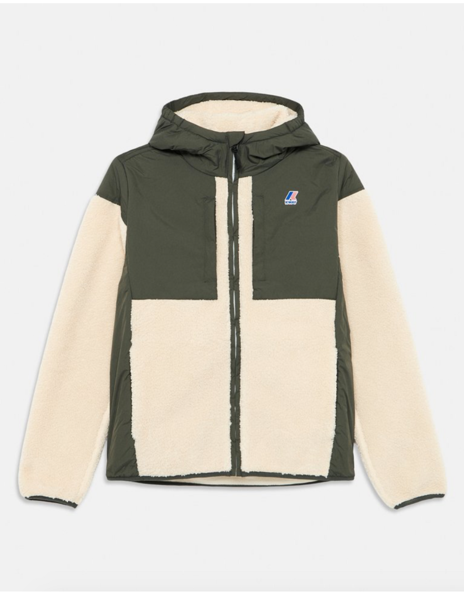 K.WAY jas Samson rosette green blackish / ecru