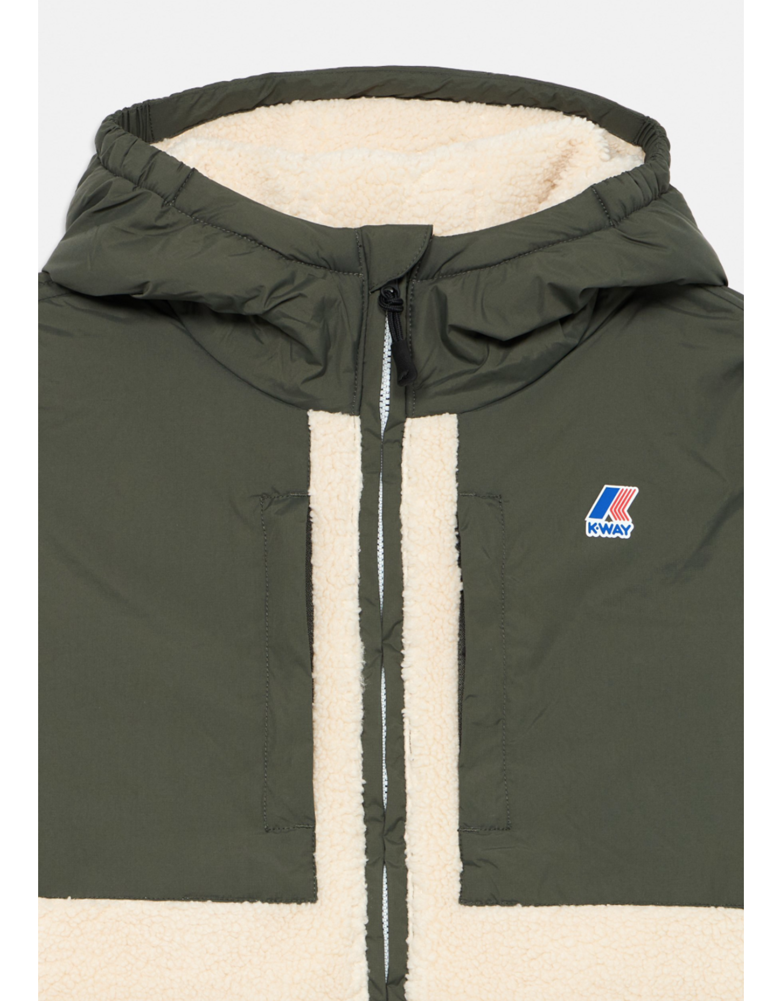 K.WAY jas Samson rosette green blackish / ecru