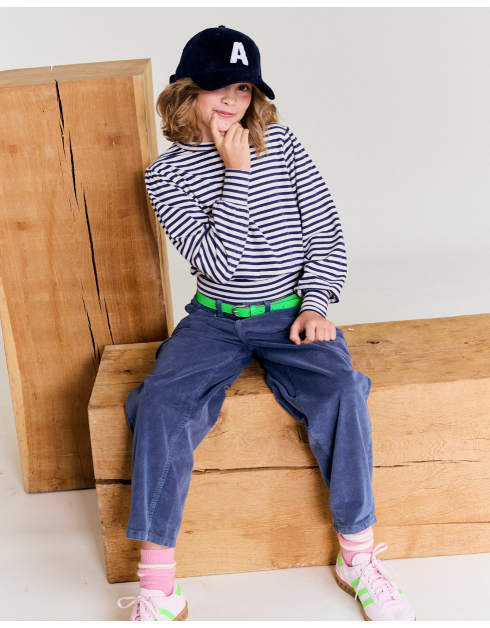 AO76 gestreept T-shirt Sol navy