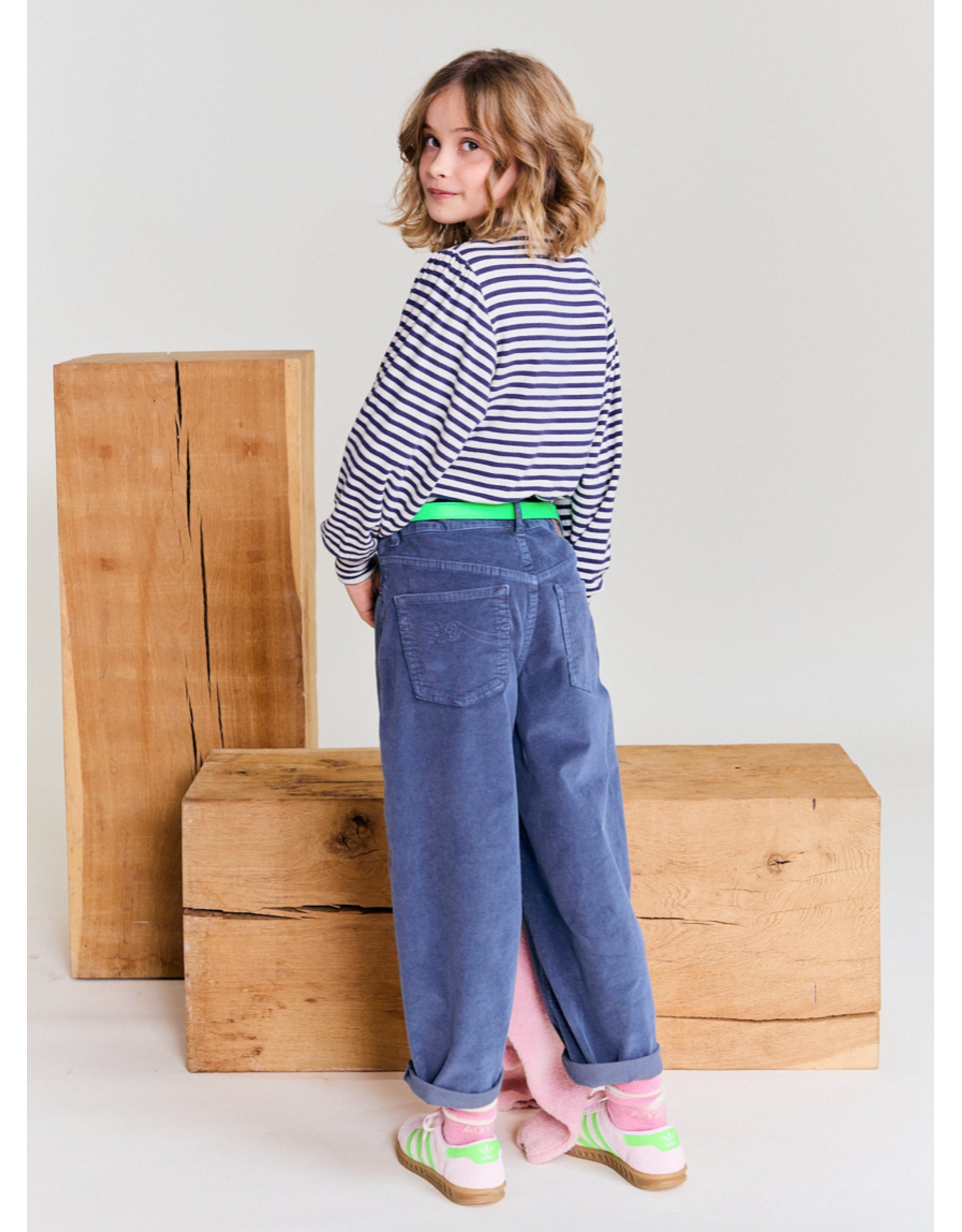 AO76 gestreept T-shirt Sol navy