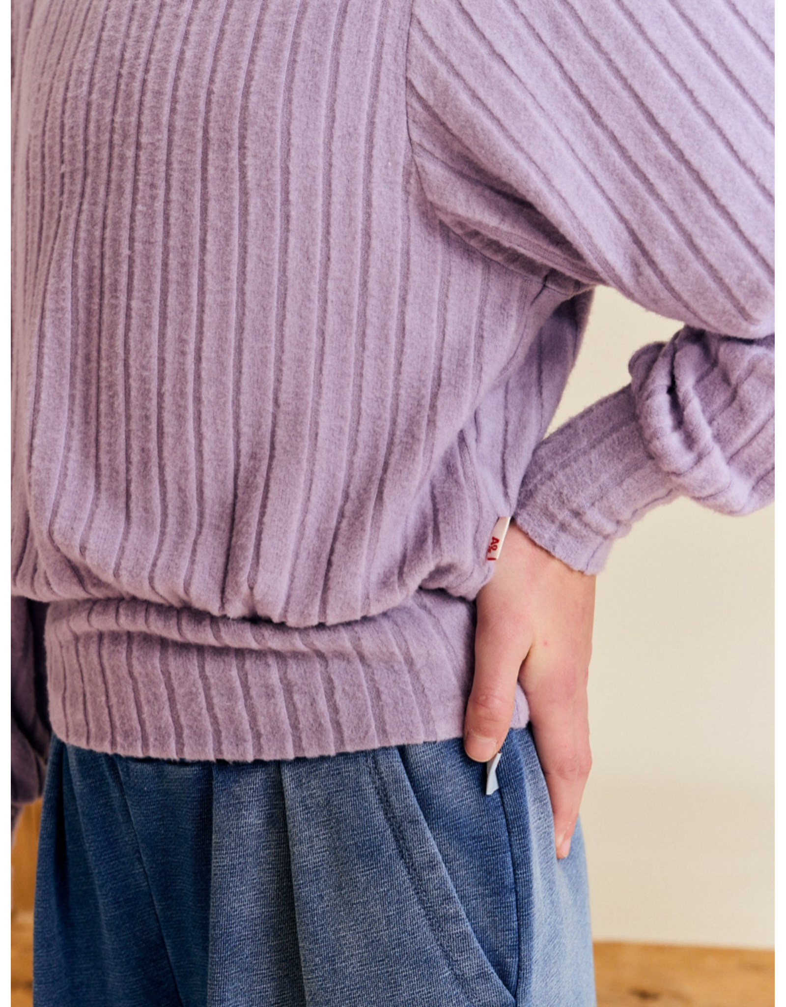 AO76 T-shirt Sol purple ash rib