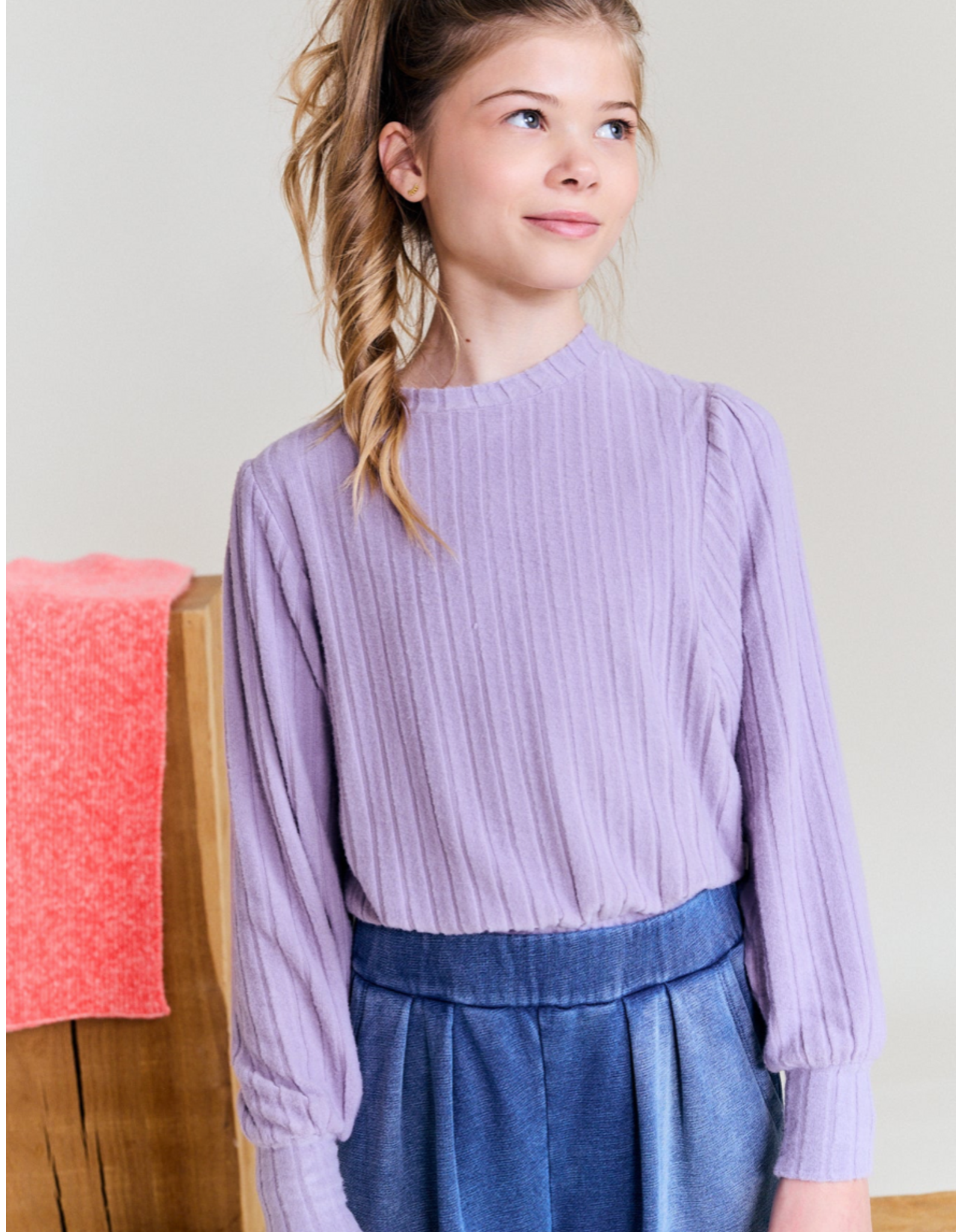 AO76 T-shirt Sol purple ash rib