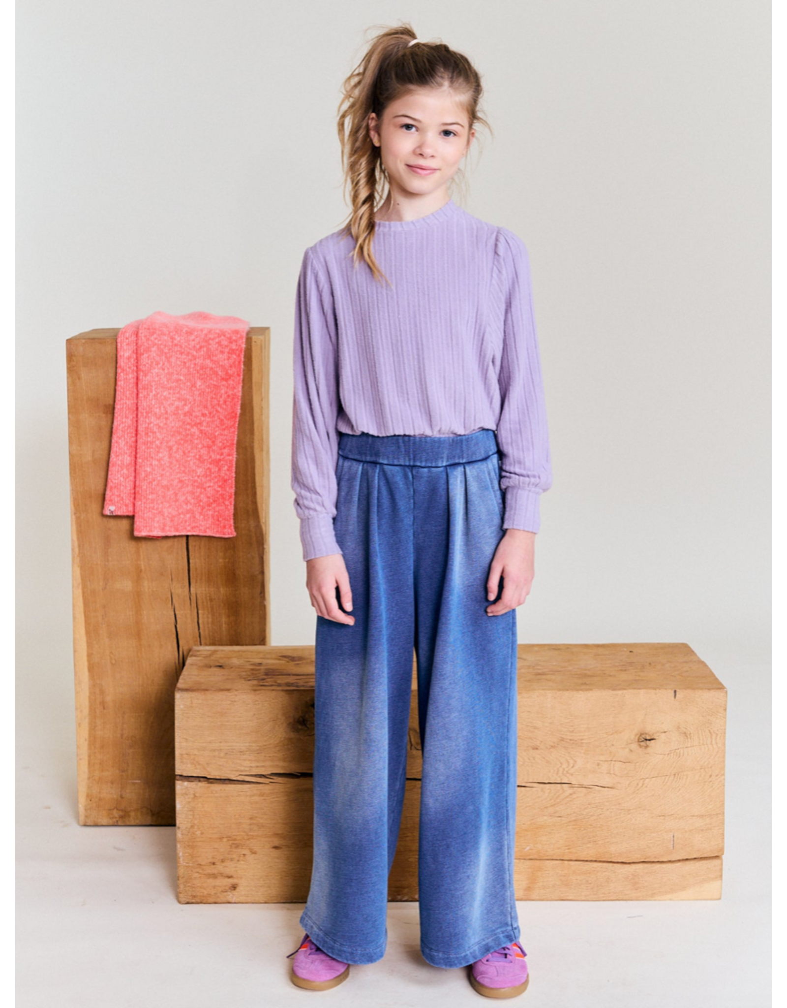 AO76 T-shirt Sol purple ash rib