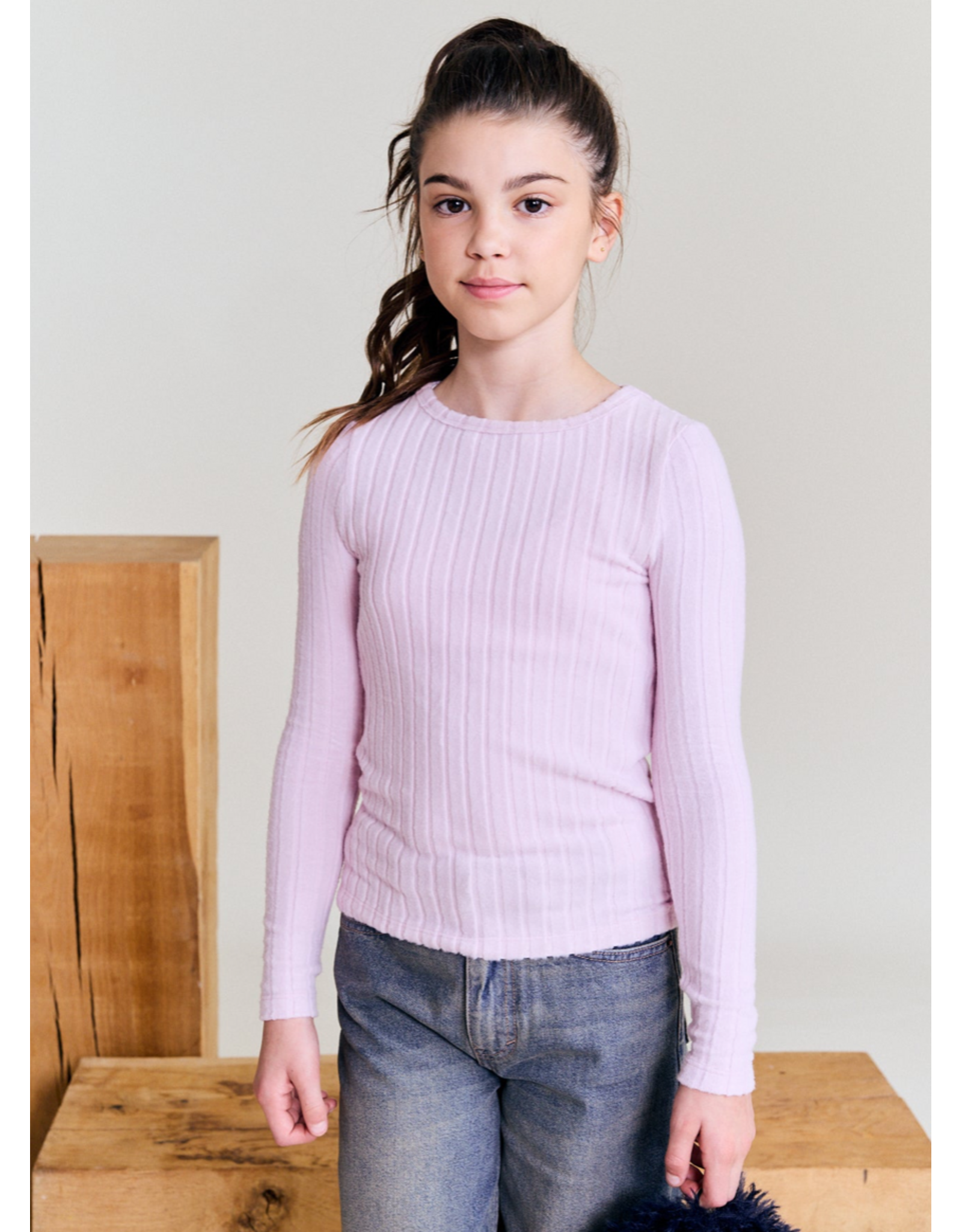 AO76 T-shirt Ritche lila rib