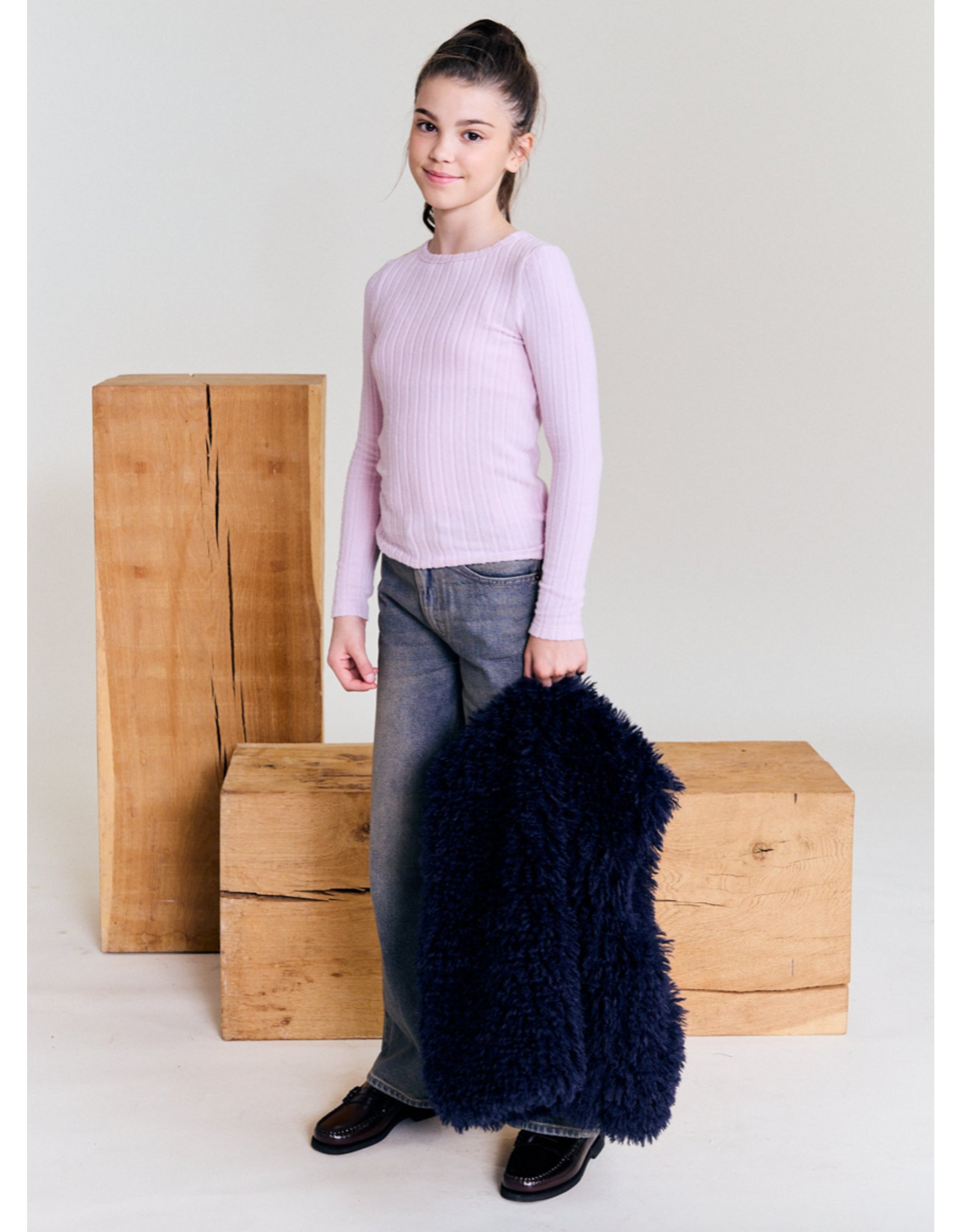 AO76 T-shirt Ritche lila rib