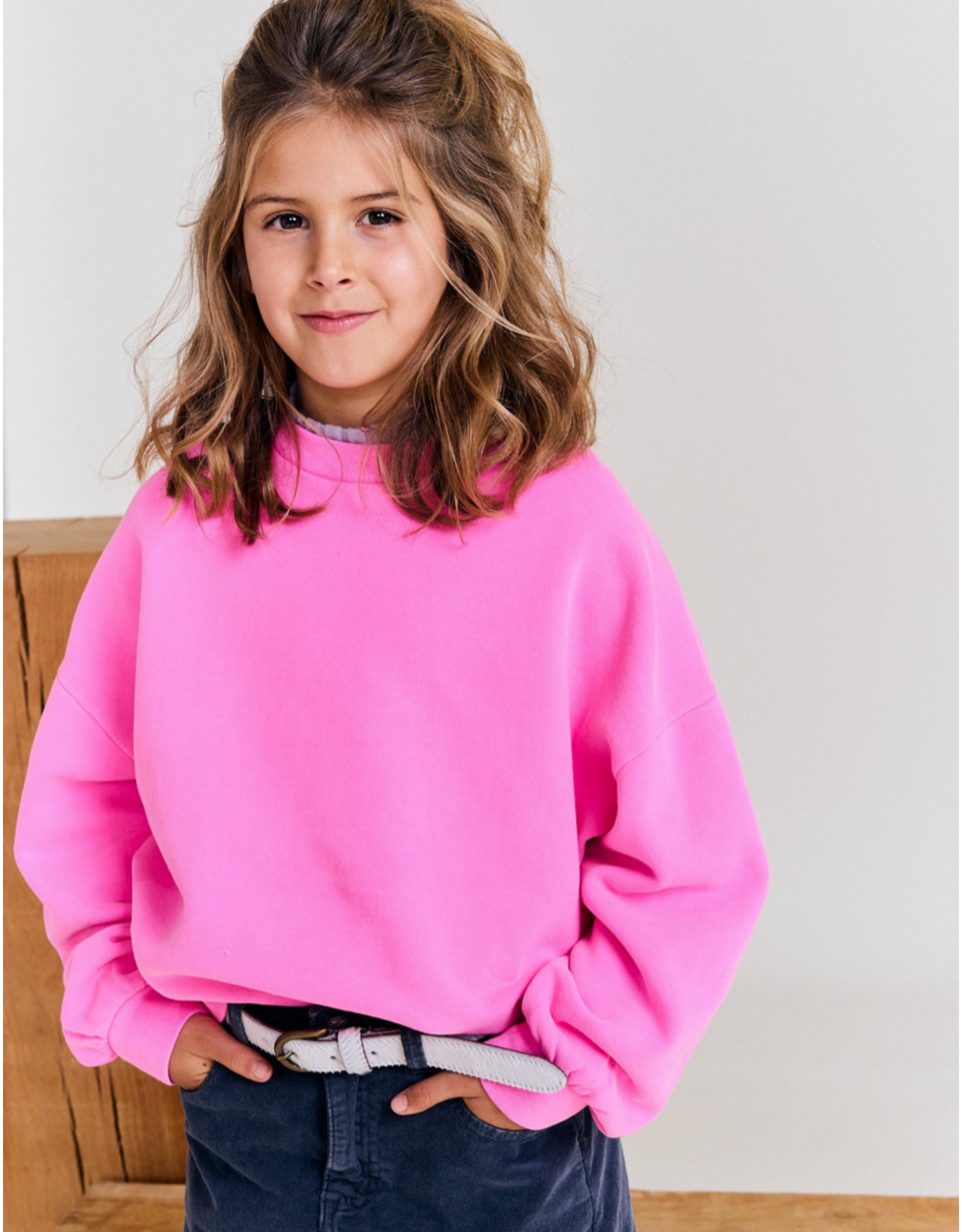 AO76 sweater Violetta fluo roze