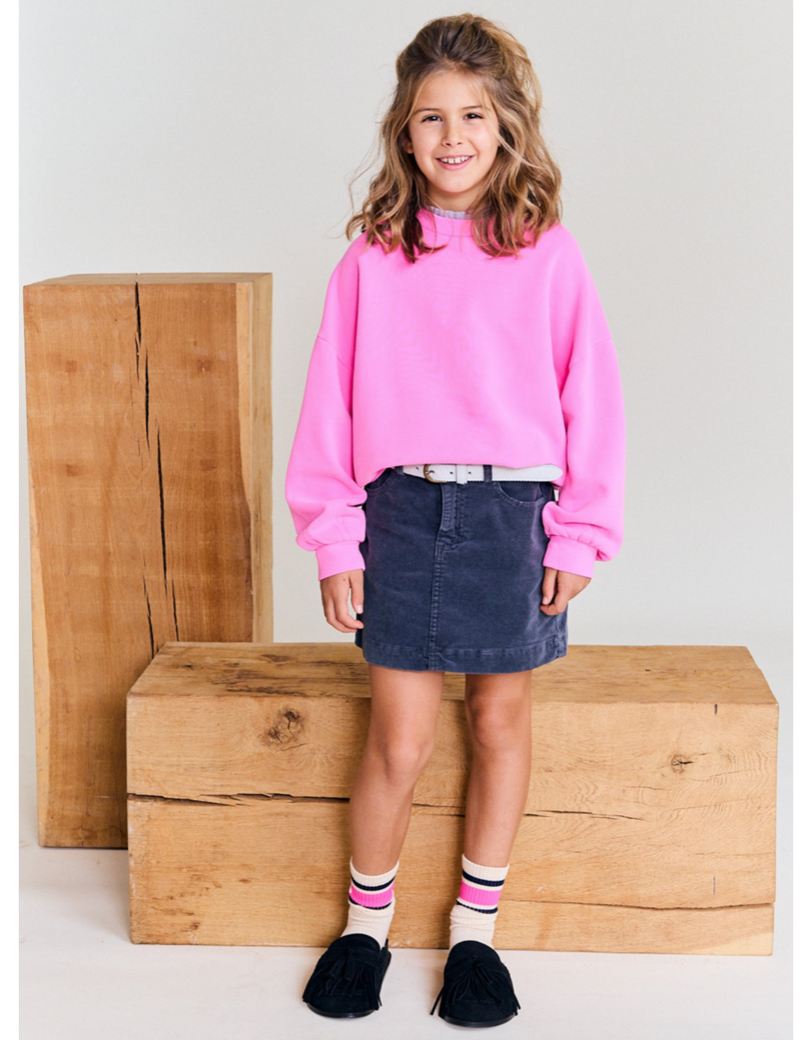 AO76 sweater Violetta fluo roze