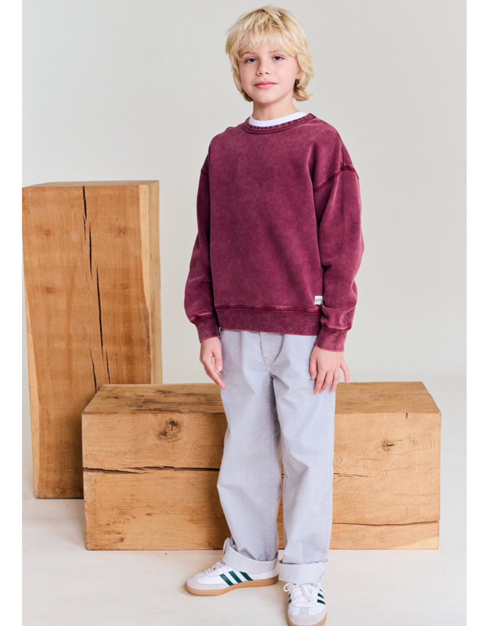 AO76 broek rib Luke soft grey