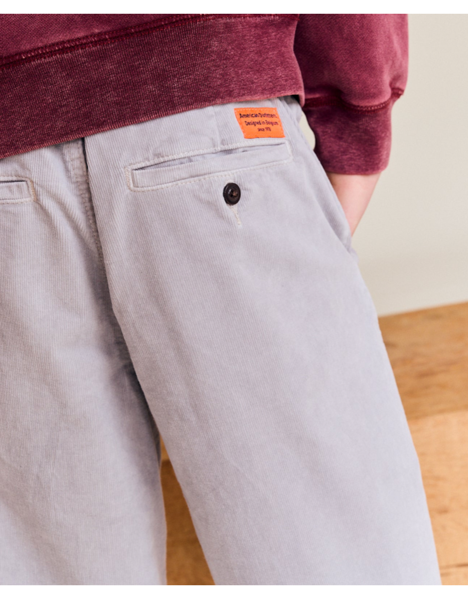 AO76 broek rib Luke soft grey